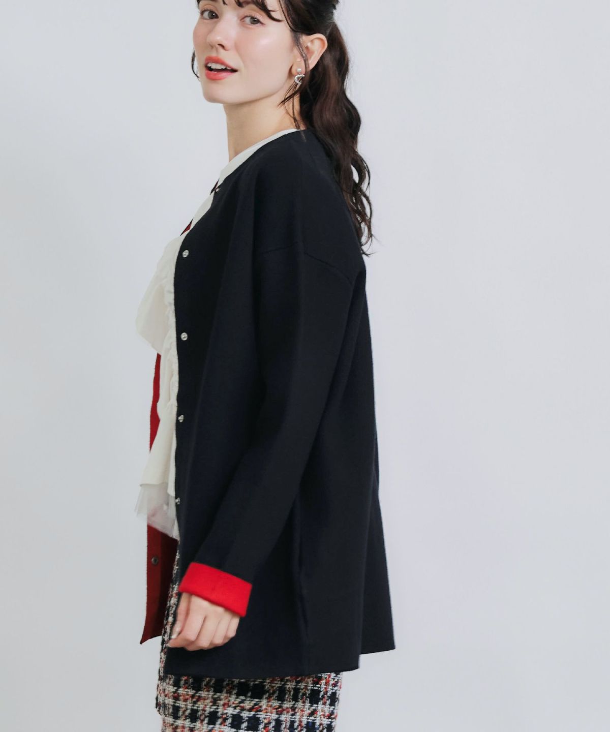 model：H155　着用サイズ：M　ブラック