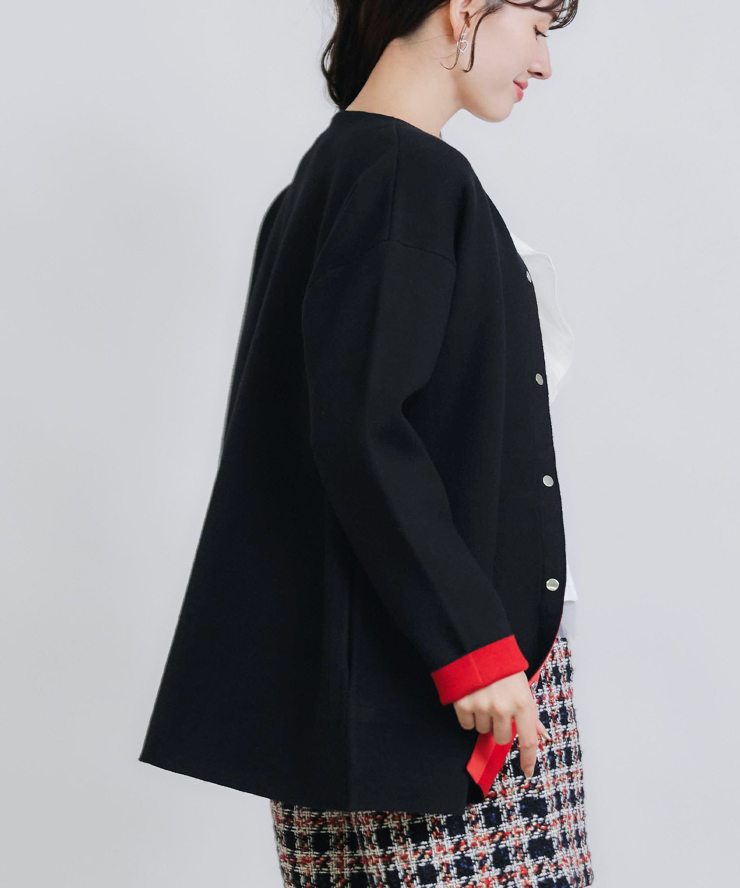 model：H155　着用サイズ：M　ブラック