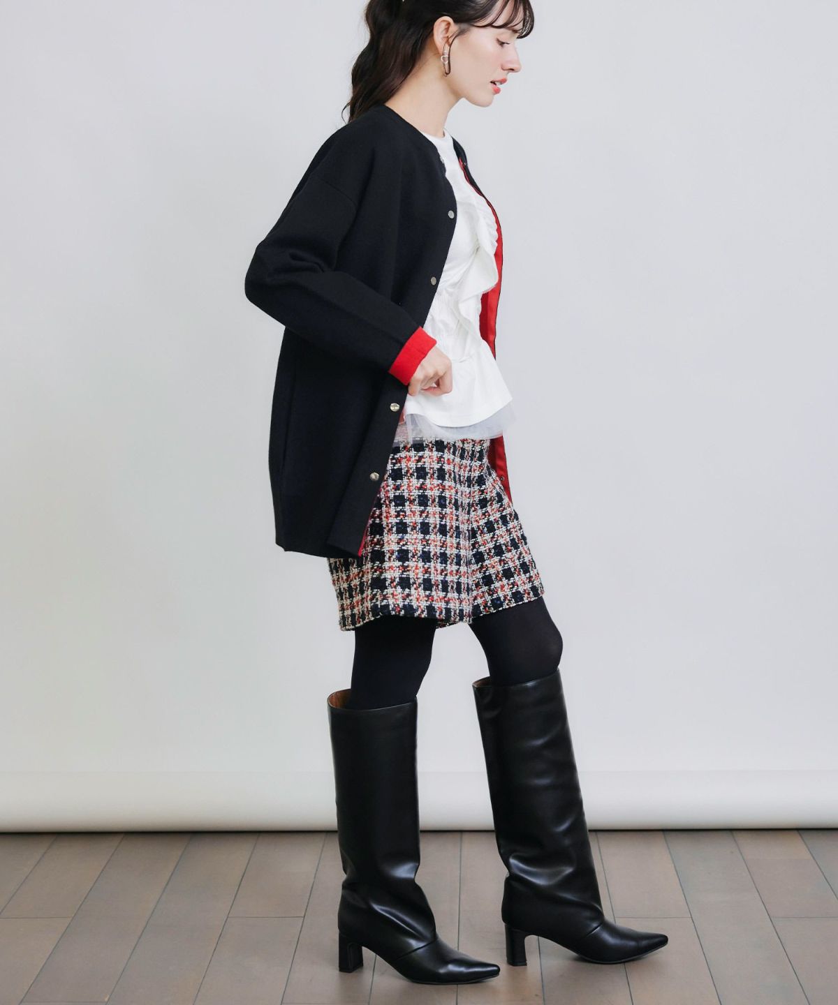 model：H155　着用サイズ：M　ブラック