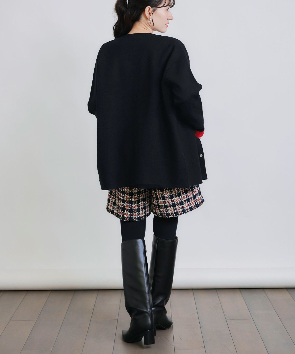 model：H155　着用サイズ：M　ブラック