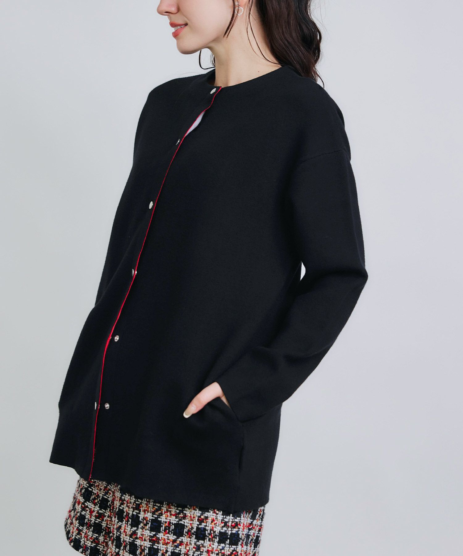 model：H155　着用サイズ：M　ブラック