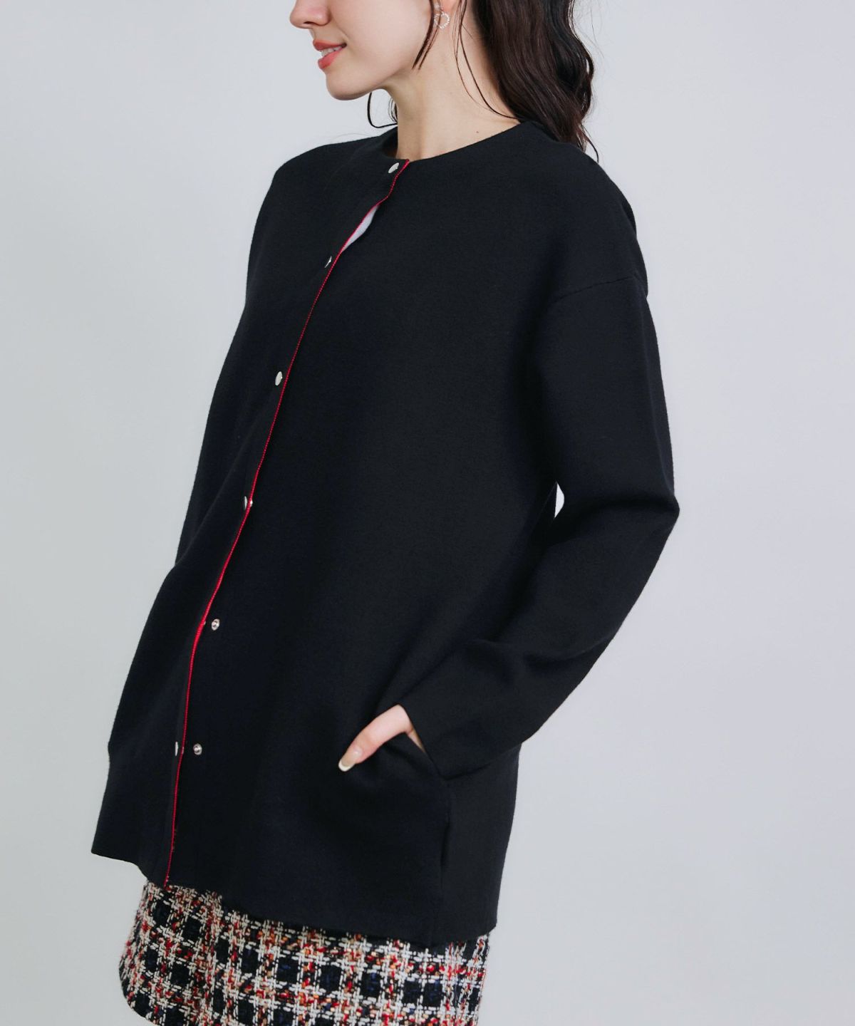 model：H155　着用サイズ：M　ブラック