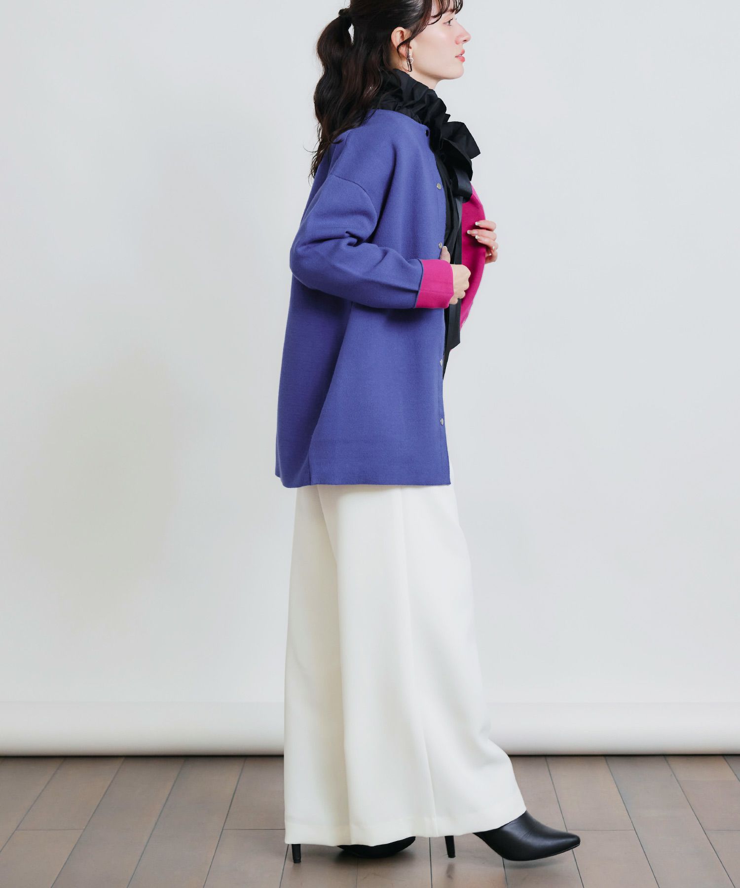 model：H155　着用サイズ：M　ブルー
