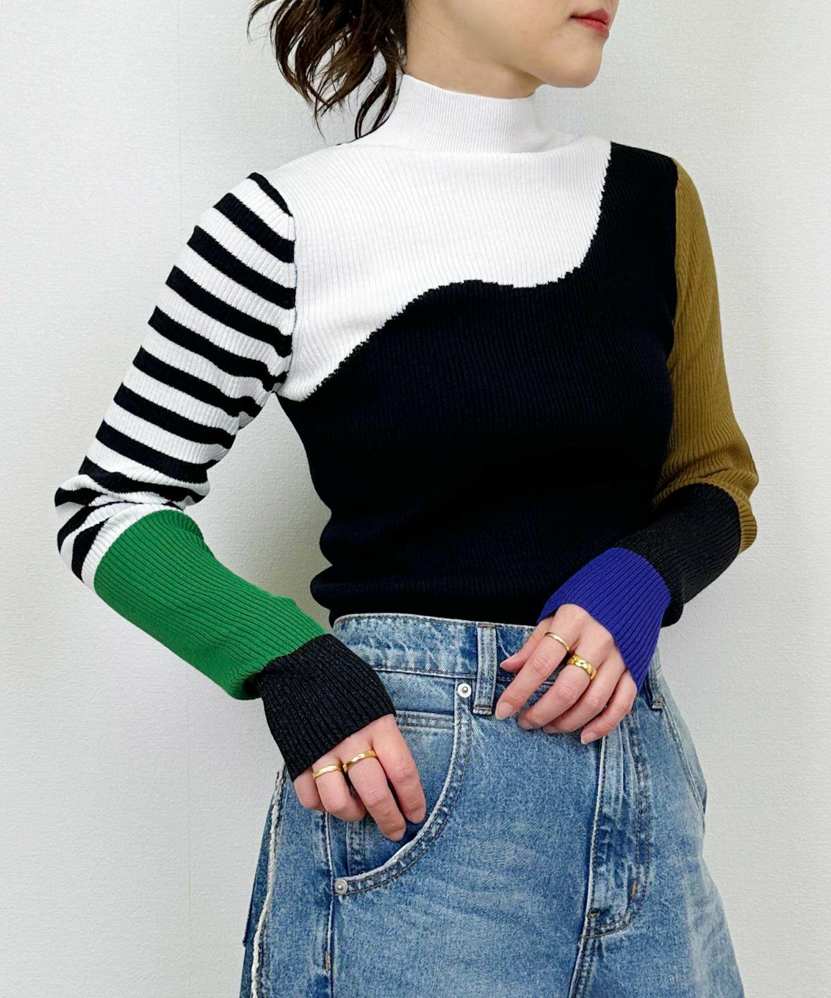 model：H164　着用サイズ：M　ブラック