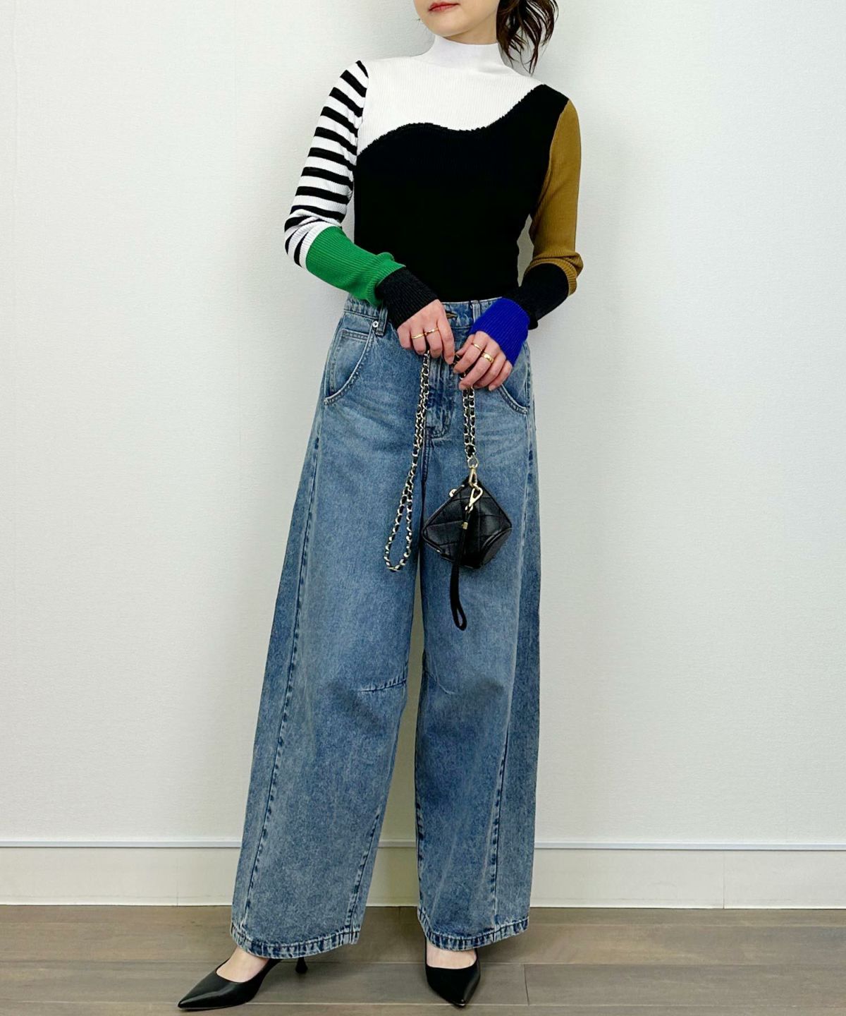 model：H164　着用サイズ：M　ブラック