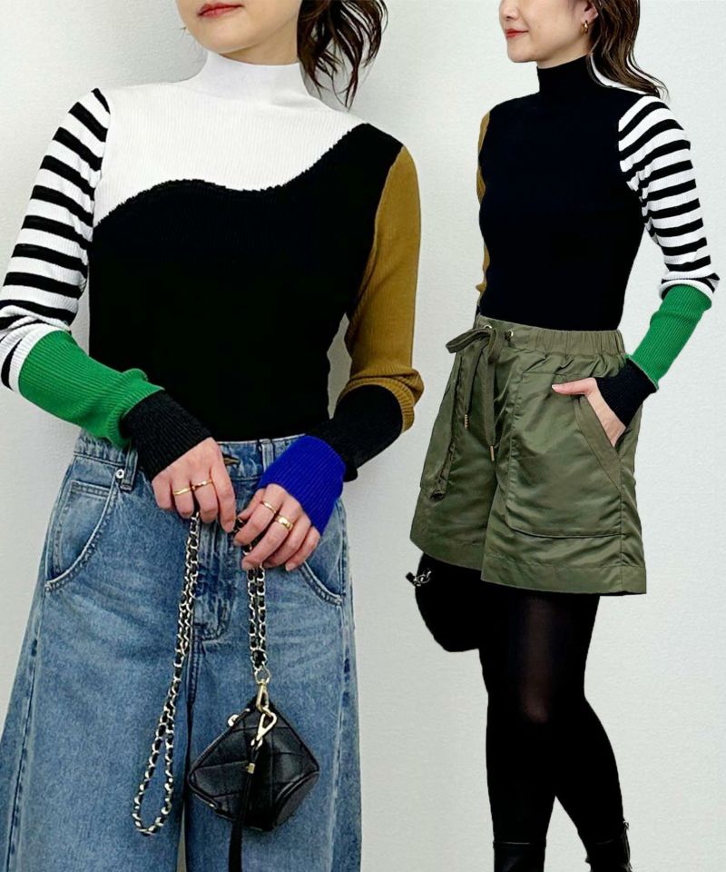 model：H164　着用サイズ：M　ブラック (前後2WAY)