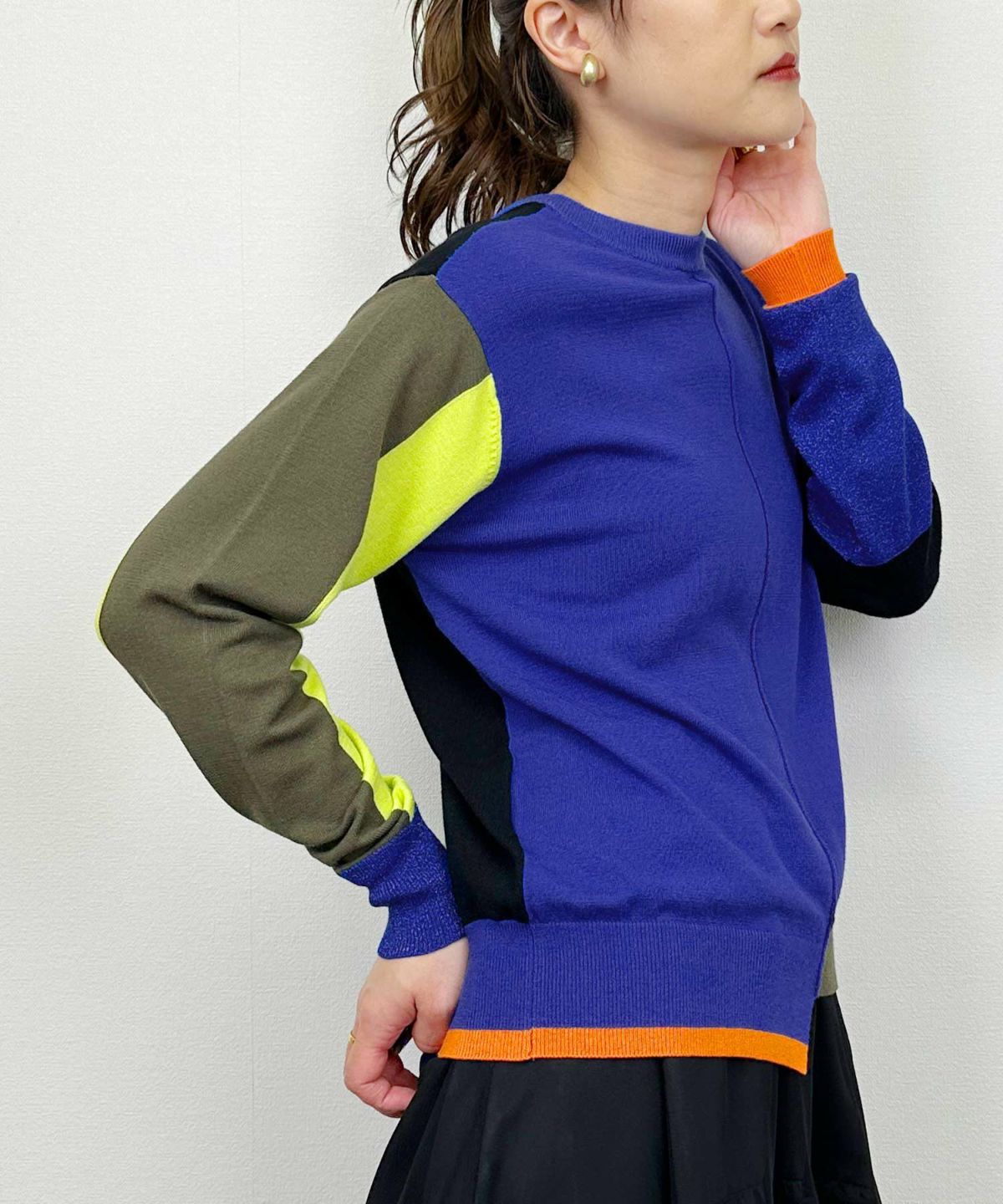 model：H164　着用サイズ：M　ブルー