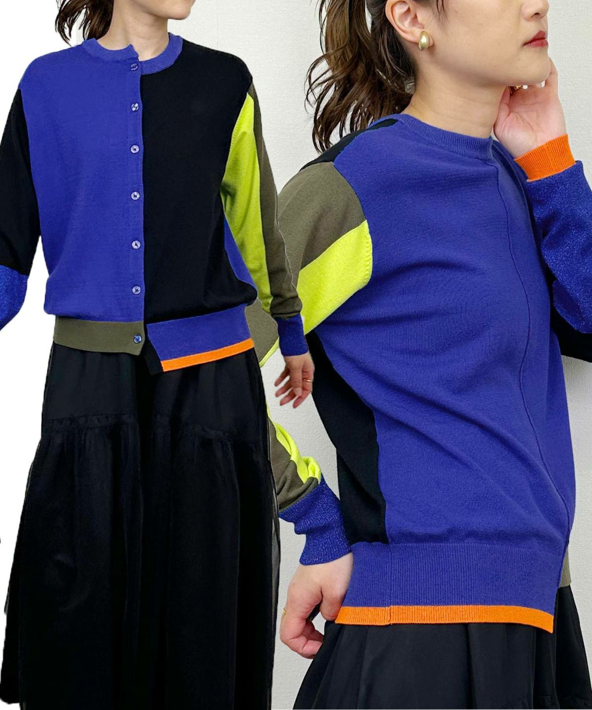 model：H164　着用サイズ：M　ブルー  (前後2WAY)