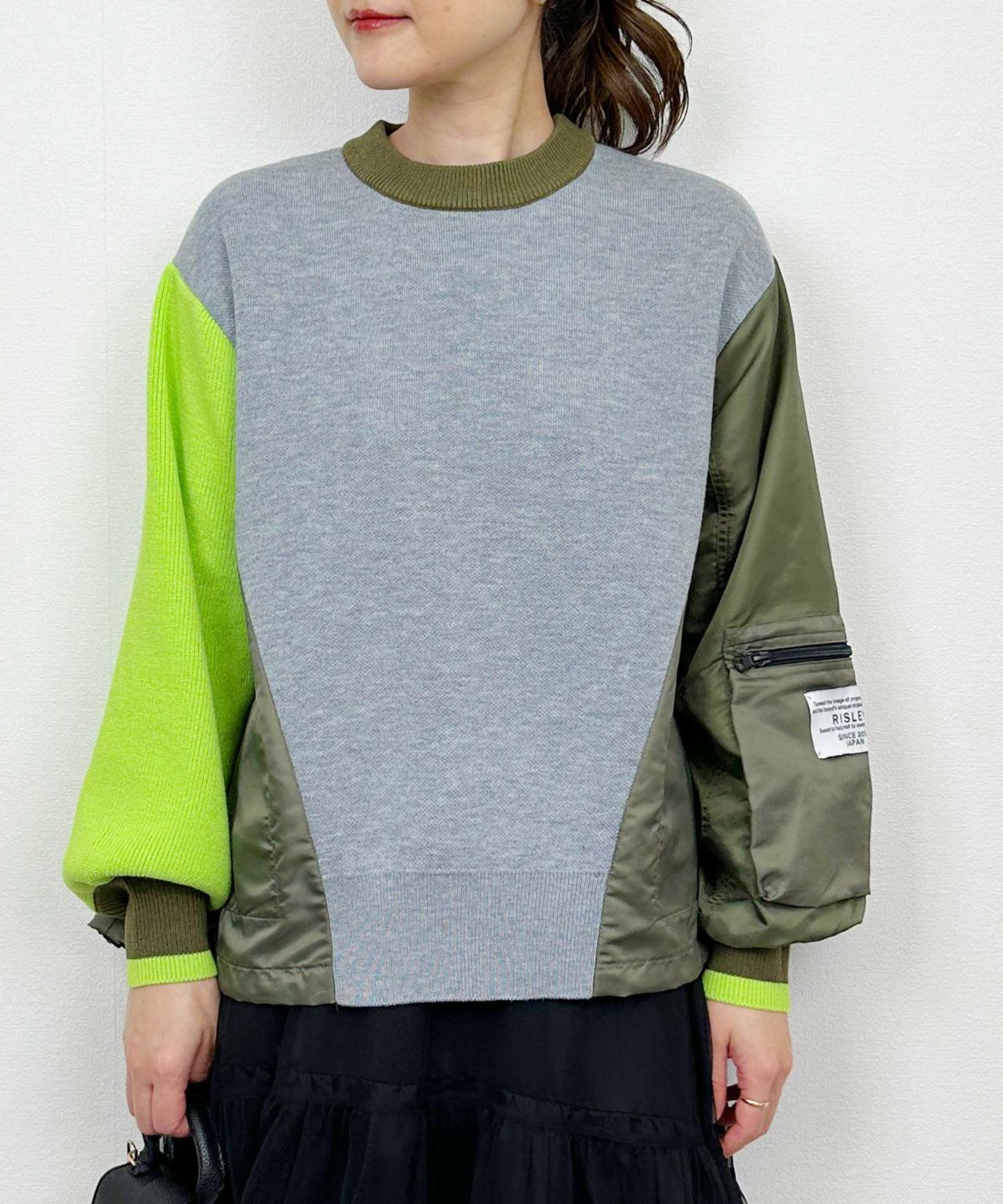 model：H164　着用サイズ：M　グレー