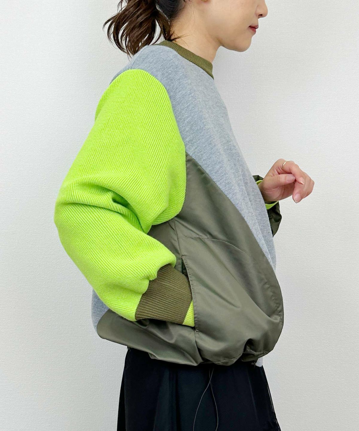 model：H164　着用サイズ：M　グレー