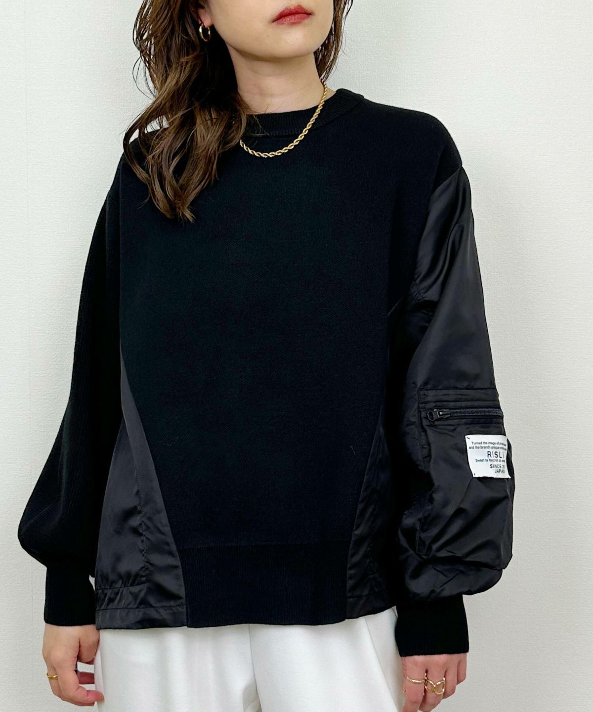 model：H164　着用サイズ：M　ブラック