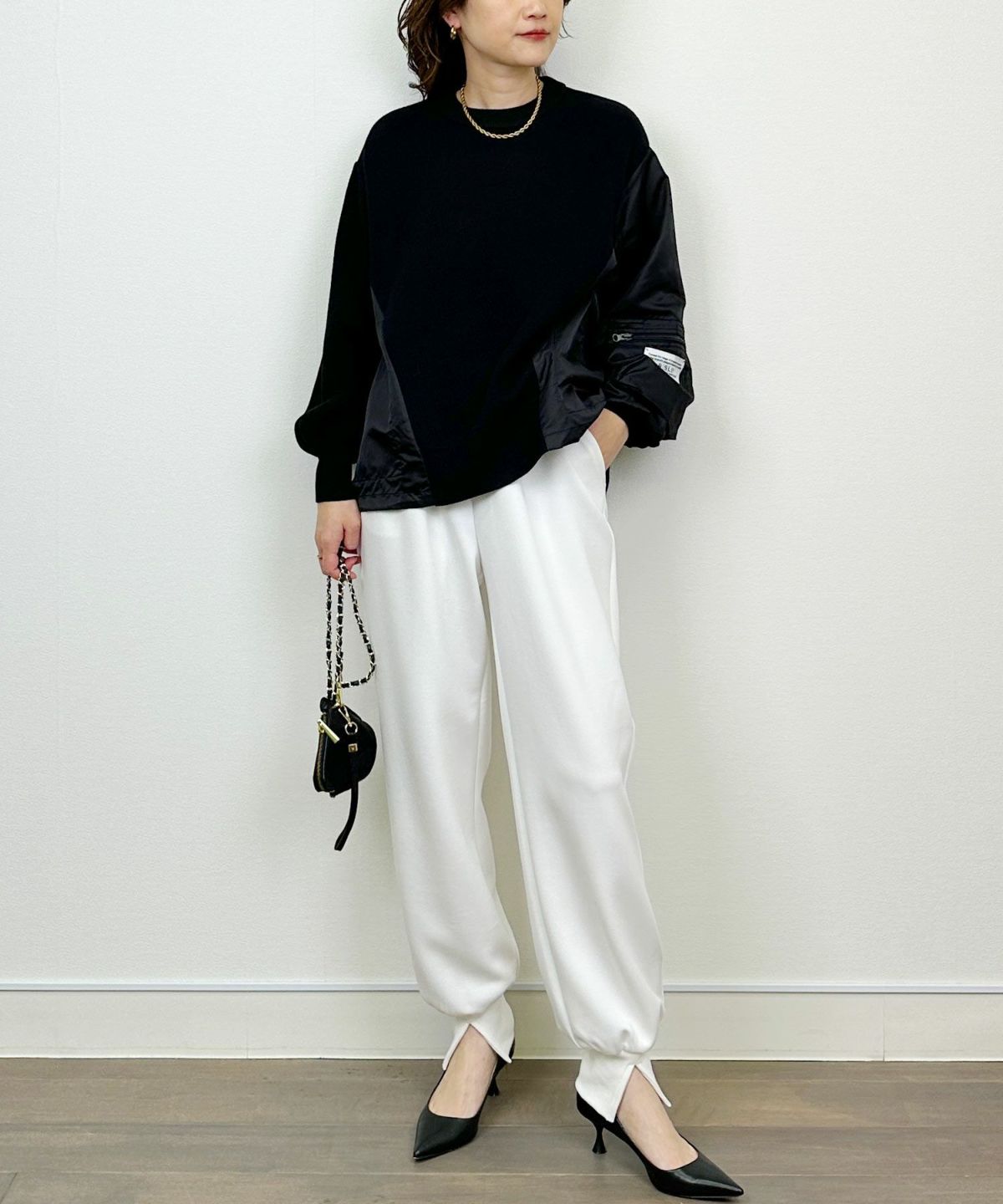 model：H164　着用サイズ：M　ブラック