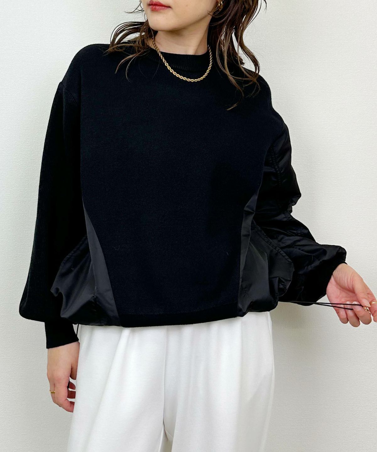 model：H164　着用サイズ：M　ブラック