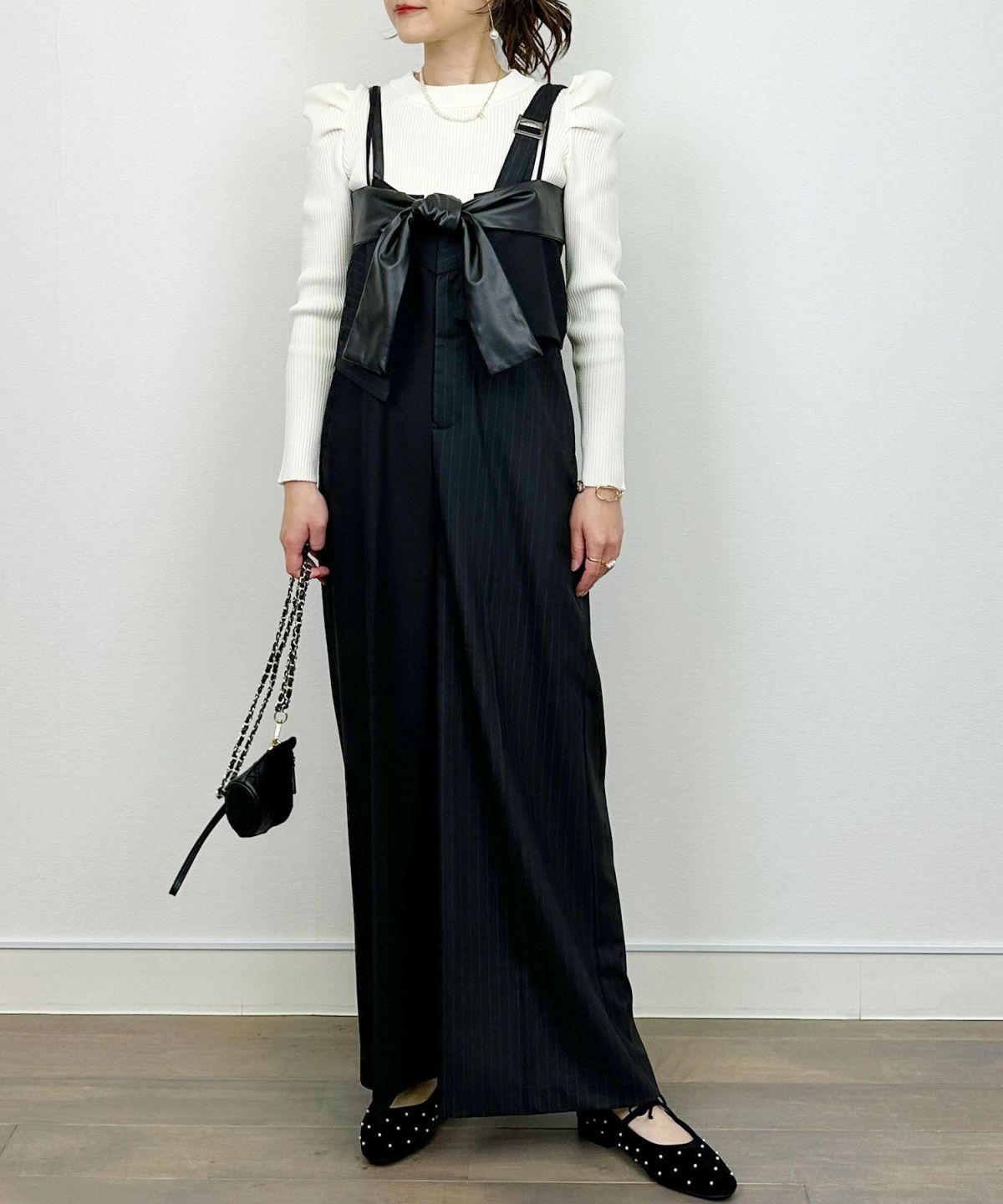 model：H164　着用サイズ：M　ブラック