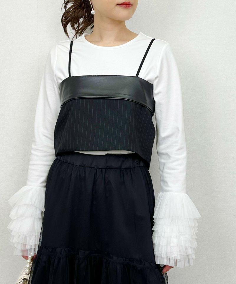 model：H164　着用サイズ：M　ブラック(ビスチェ)