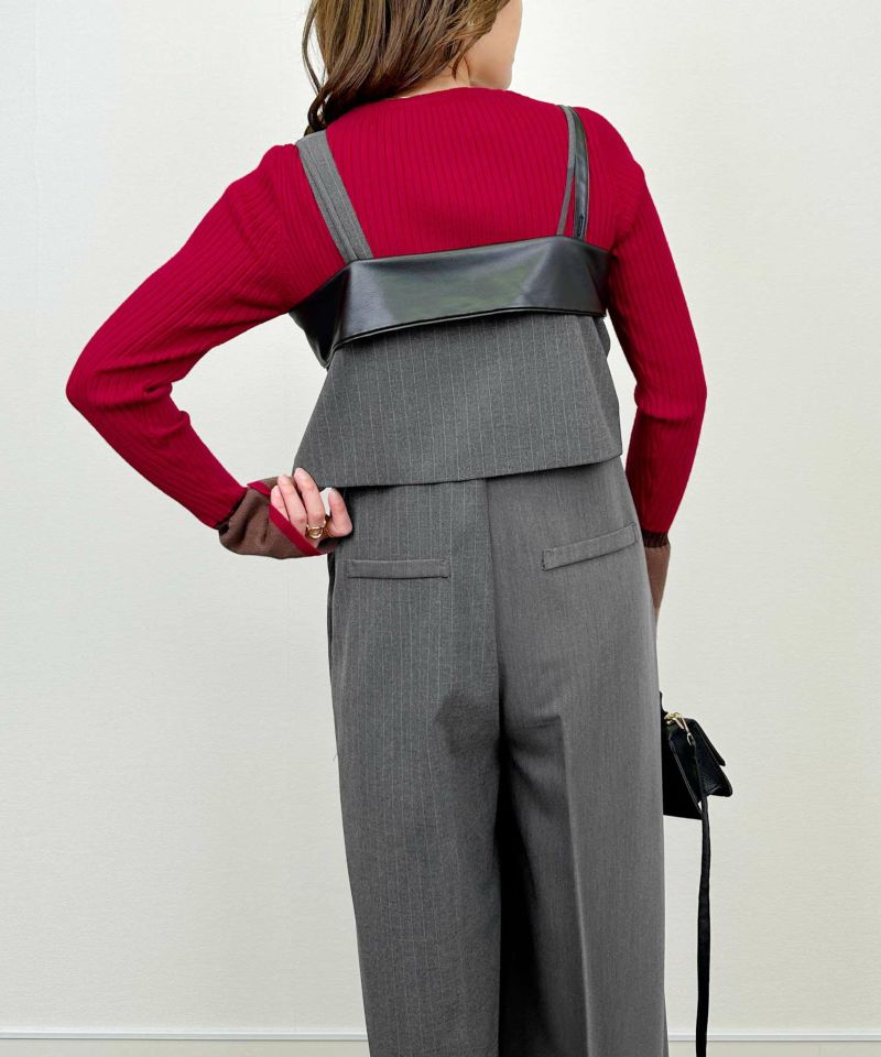 model：H164　着用サイズ：M　チャコールグレー