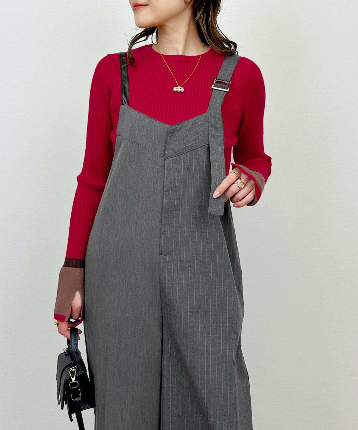 model：H164　着用サイズ：M　チャコールグレー