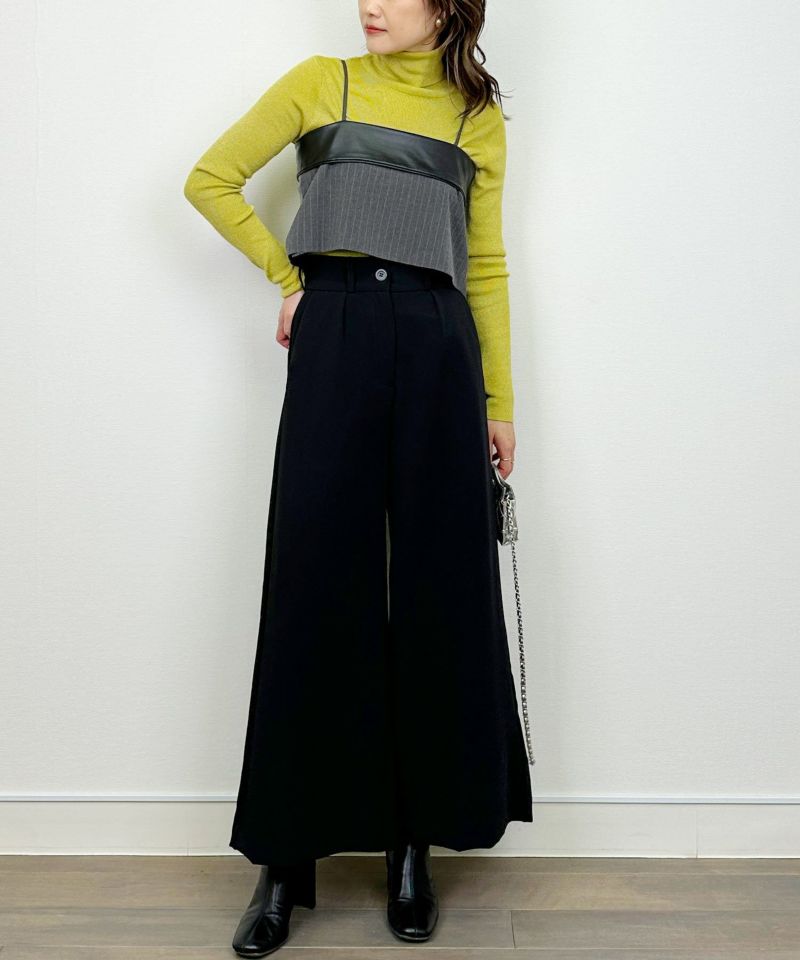 model：H164　着用サイズ：M　チャコールグレー(ビスチェ)