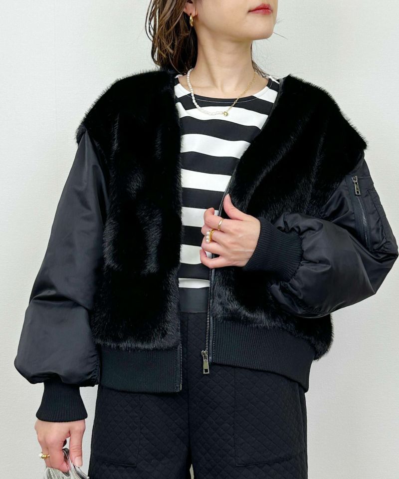 model：H164　着用サイズ：M　ブラック