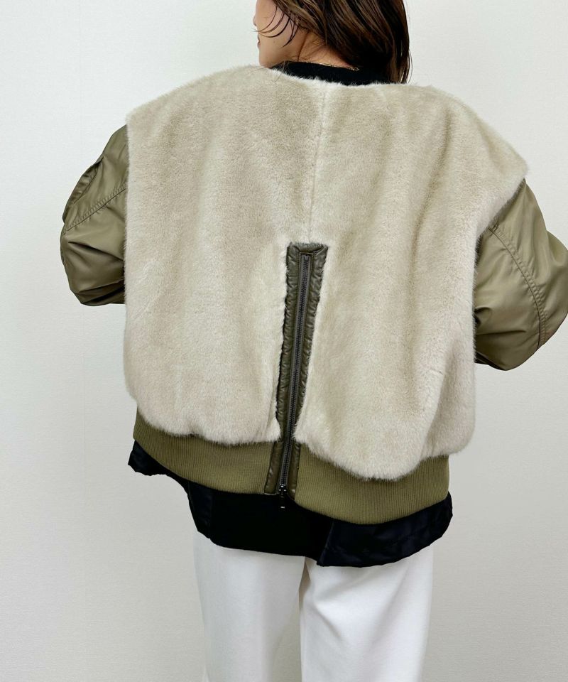 model：H164　着用サイズ：M　アイボリー