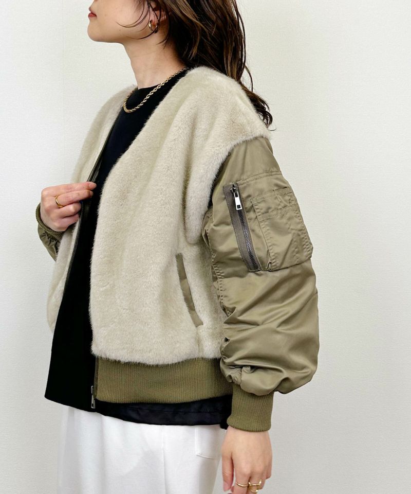 model：H164　着用サイズ：M　アイボリー