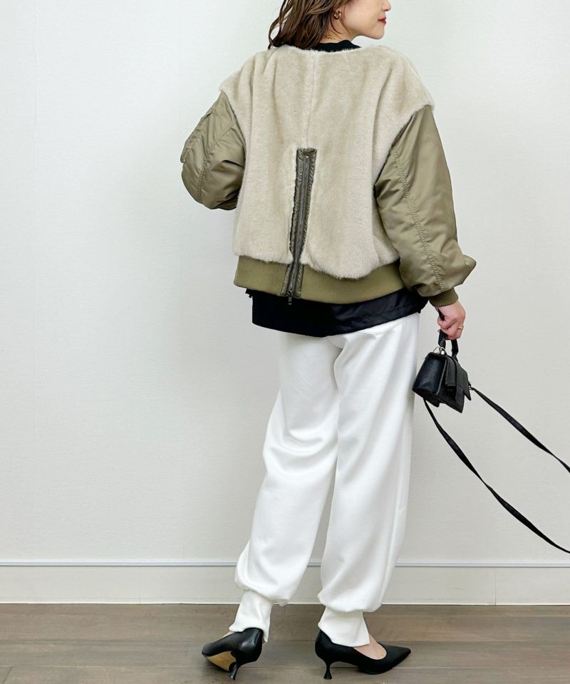 model：H164　着用サイズ：M　アイボリー