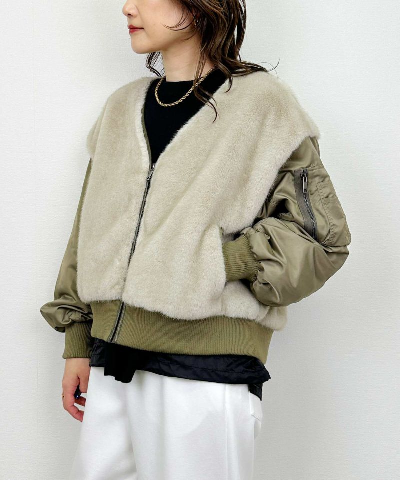 model：H164　着用サイズ：M　アイボリー