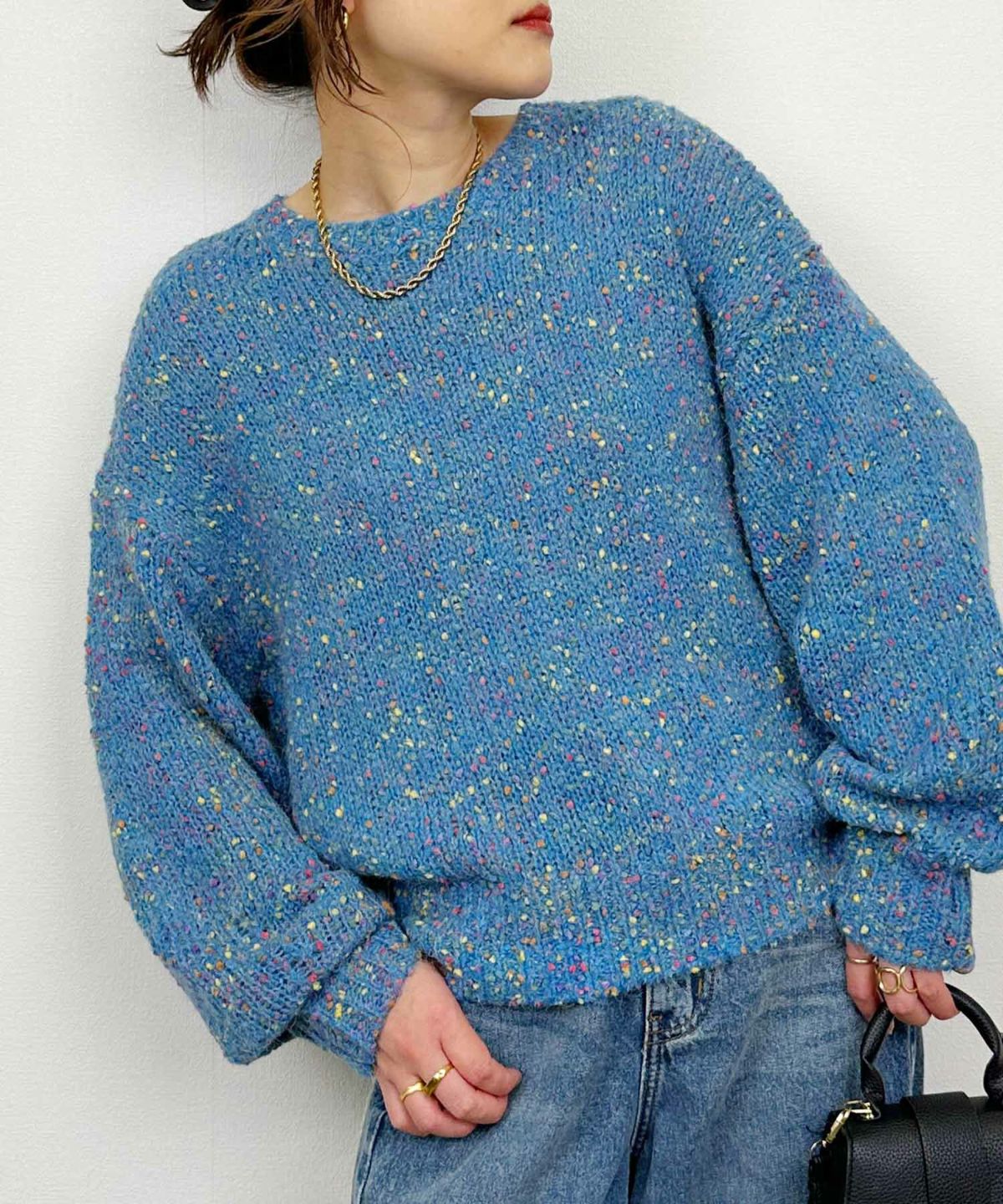 model：H164　着用サイズ：M　ブルー