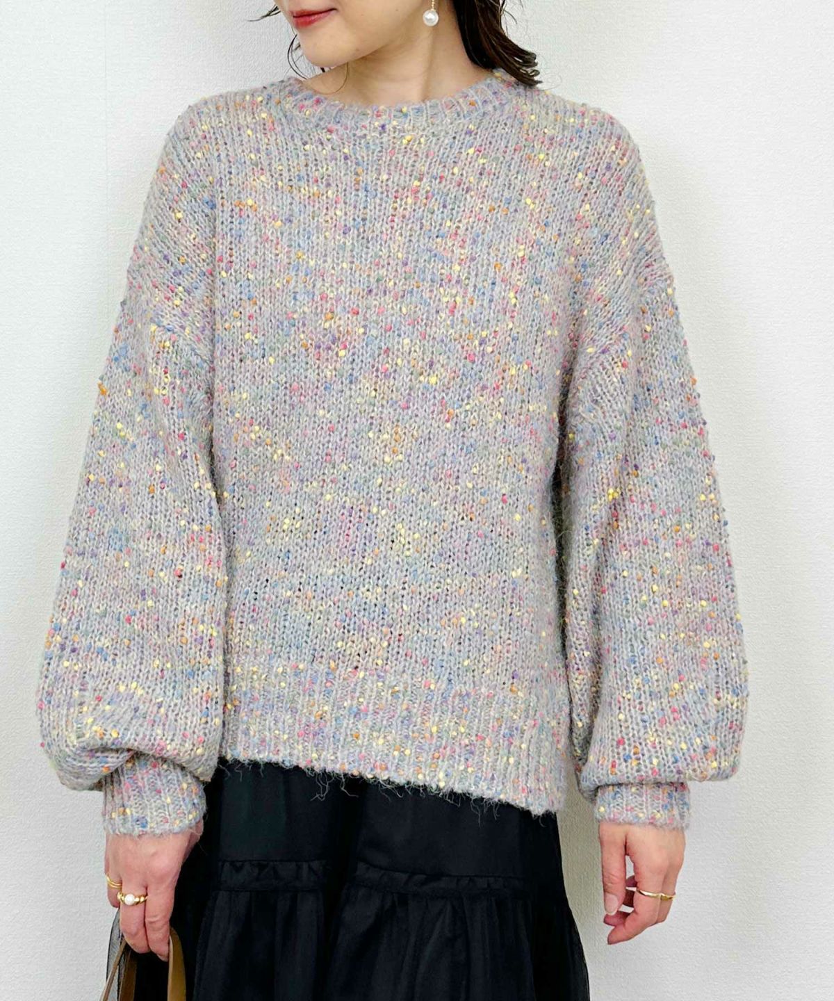 model：H164　着用サイズ：M　ライトグレー