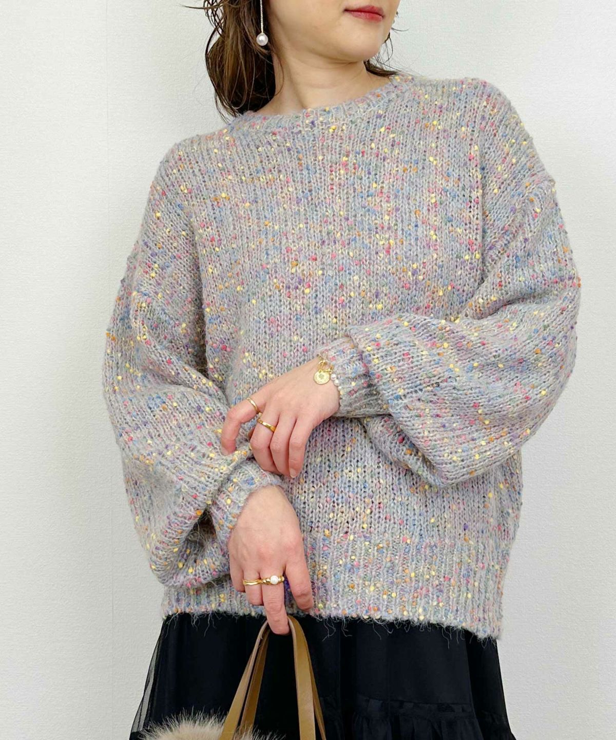 model：H164　着用サイズ：M　ライトグレー