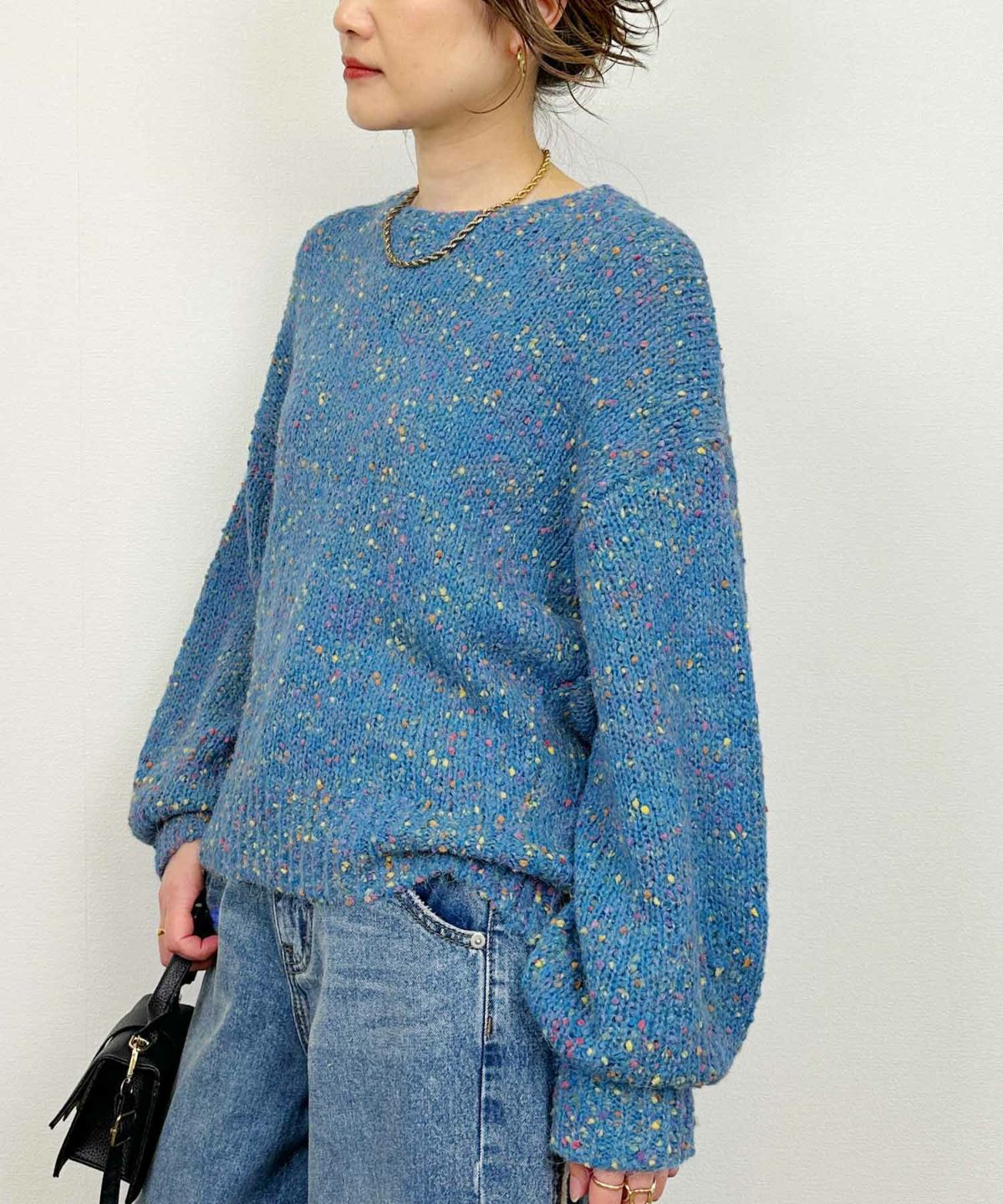 model：H164　着用サイズ：M　ブルー