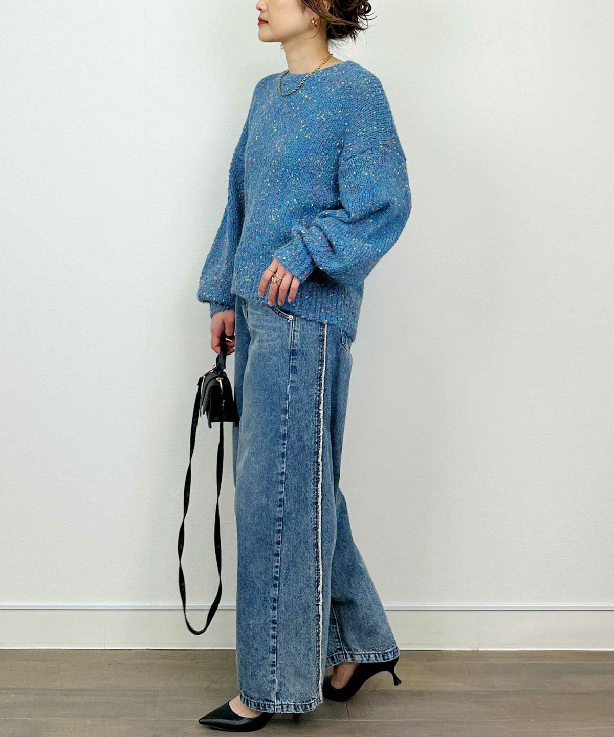 model：H164　着用サイズ：M　ブルー