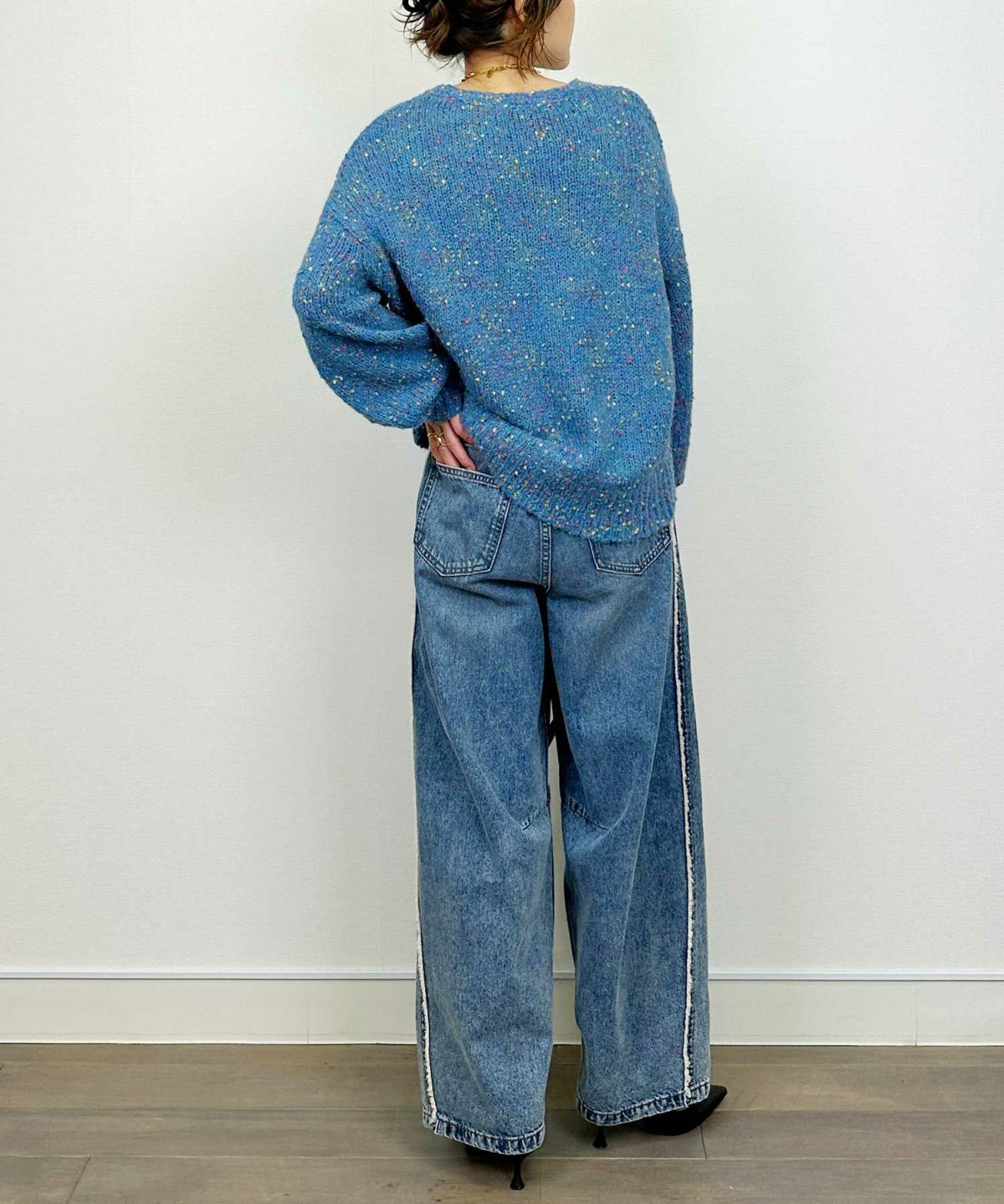 model：H164　着用サイズ：M　ブルー