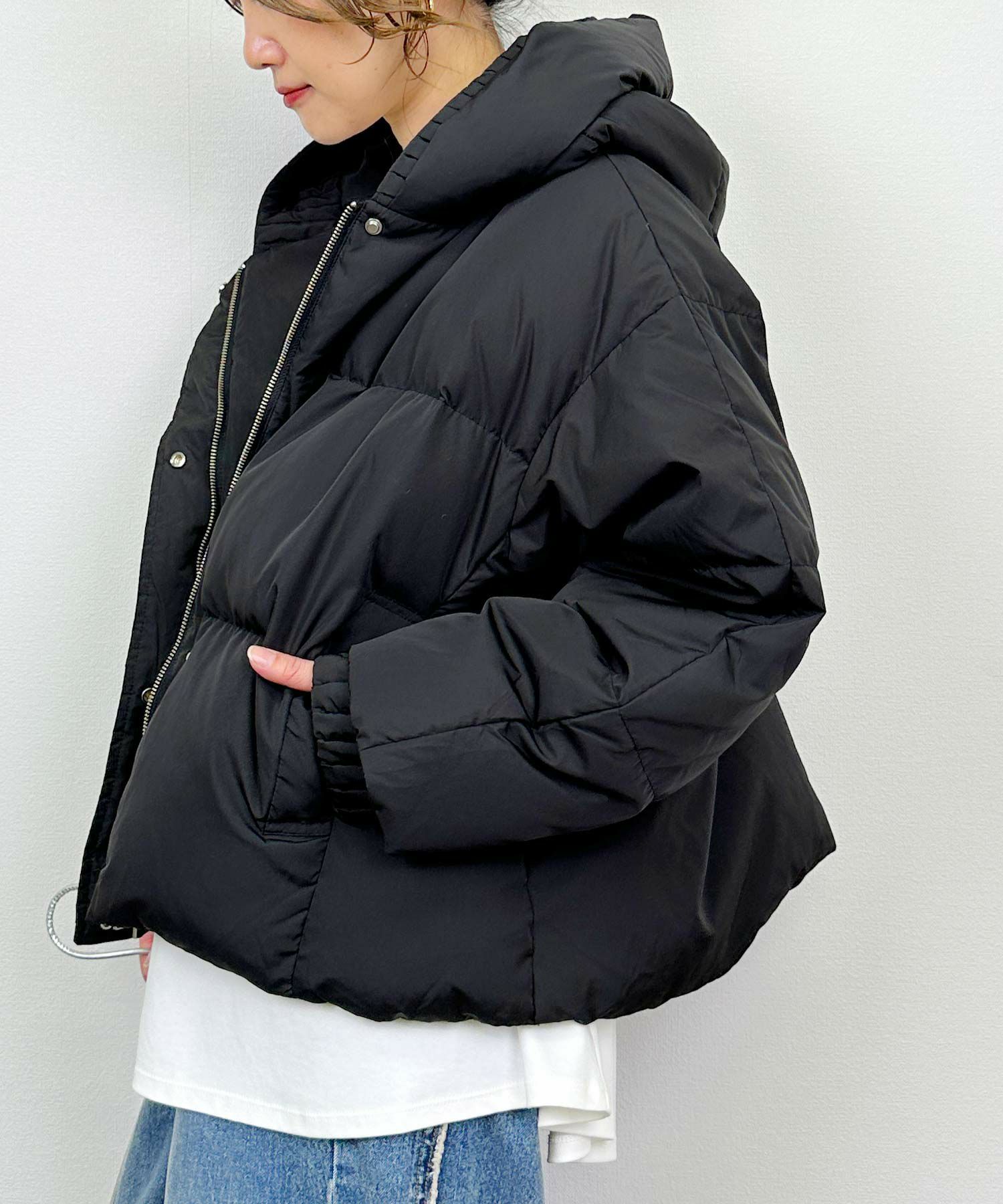 model：H164　着用サイズ：M　ブラック