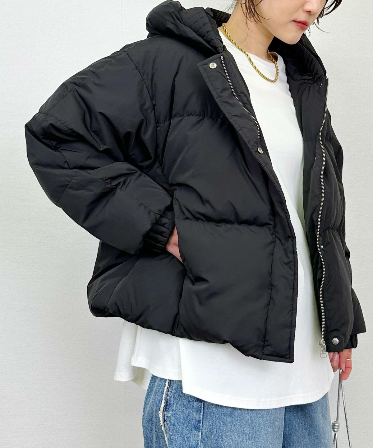 model：H164　着用サイズ：M　ブラック