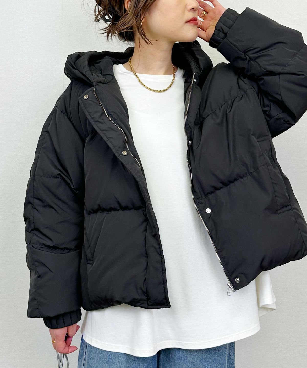 model：H164　着用サイズ：M　ブラック