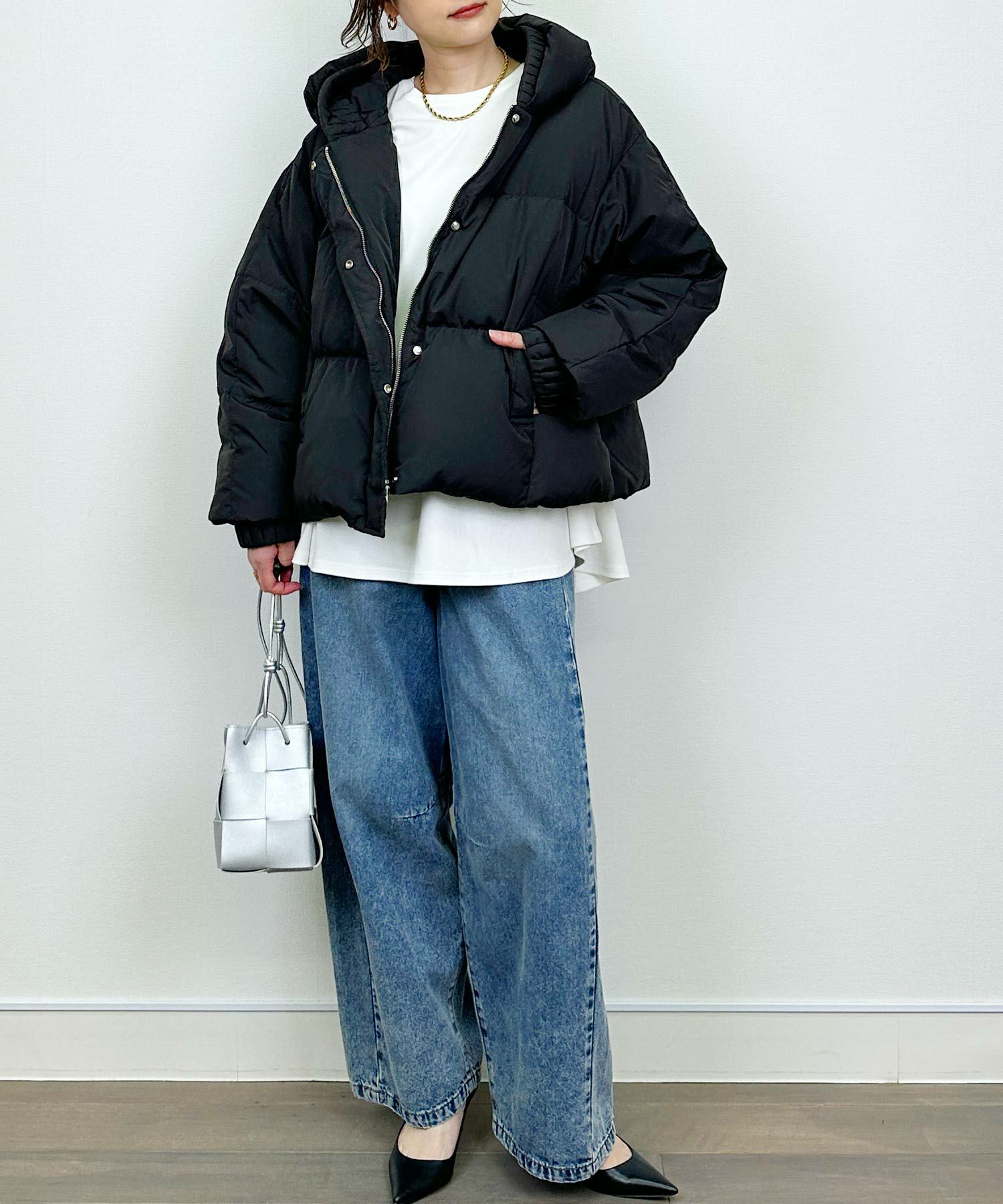 model：H164　着用サイズ：M　ブラック