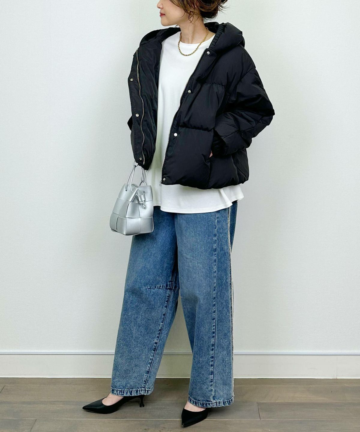 model：H164　着用サイズ：M　ブラック