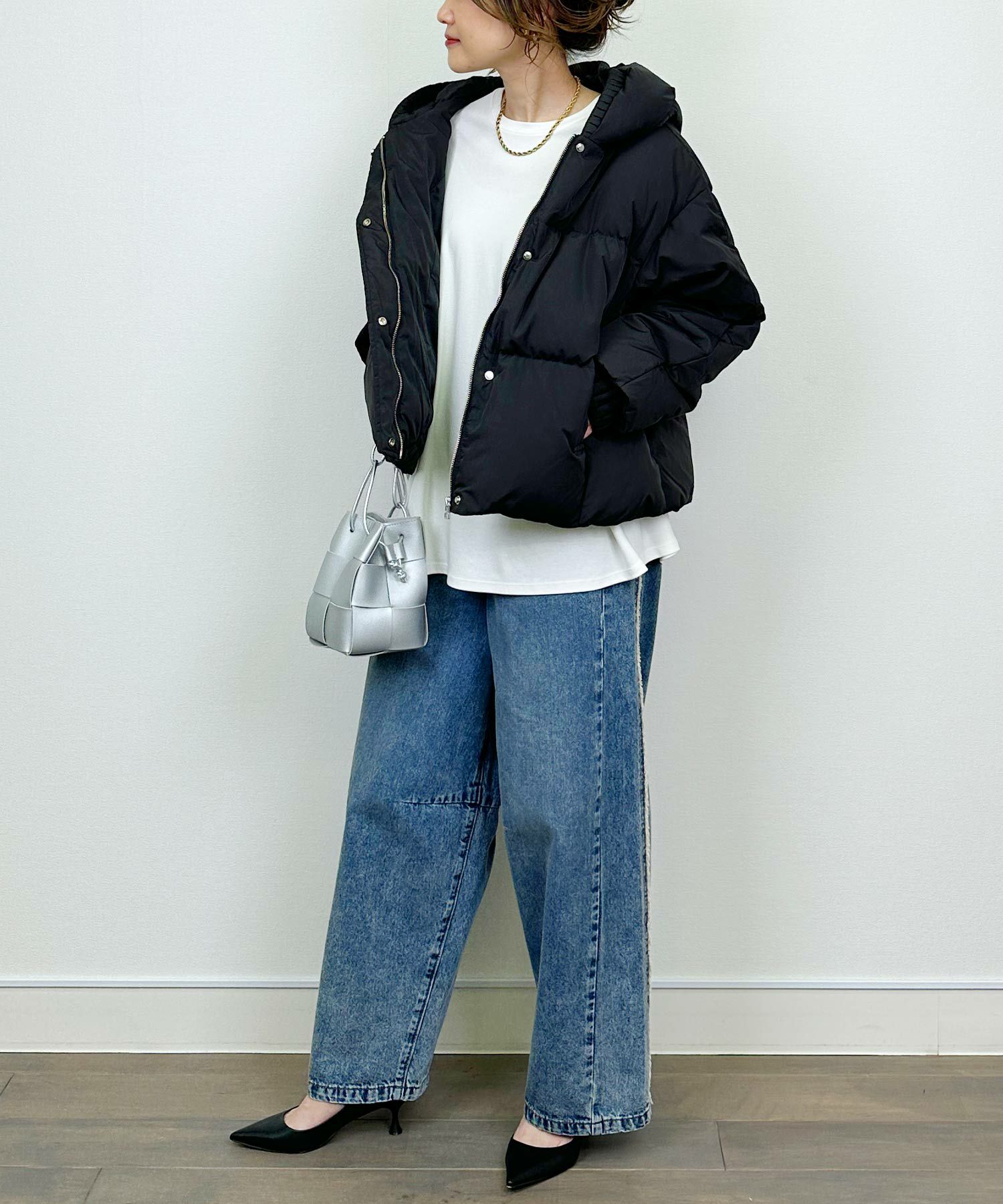 model：H164　着用サイズ：M　ブラック