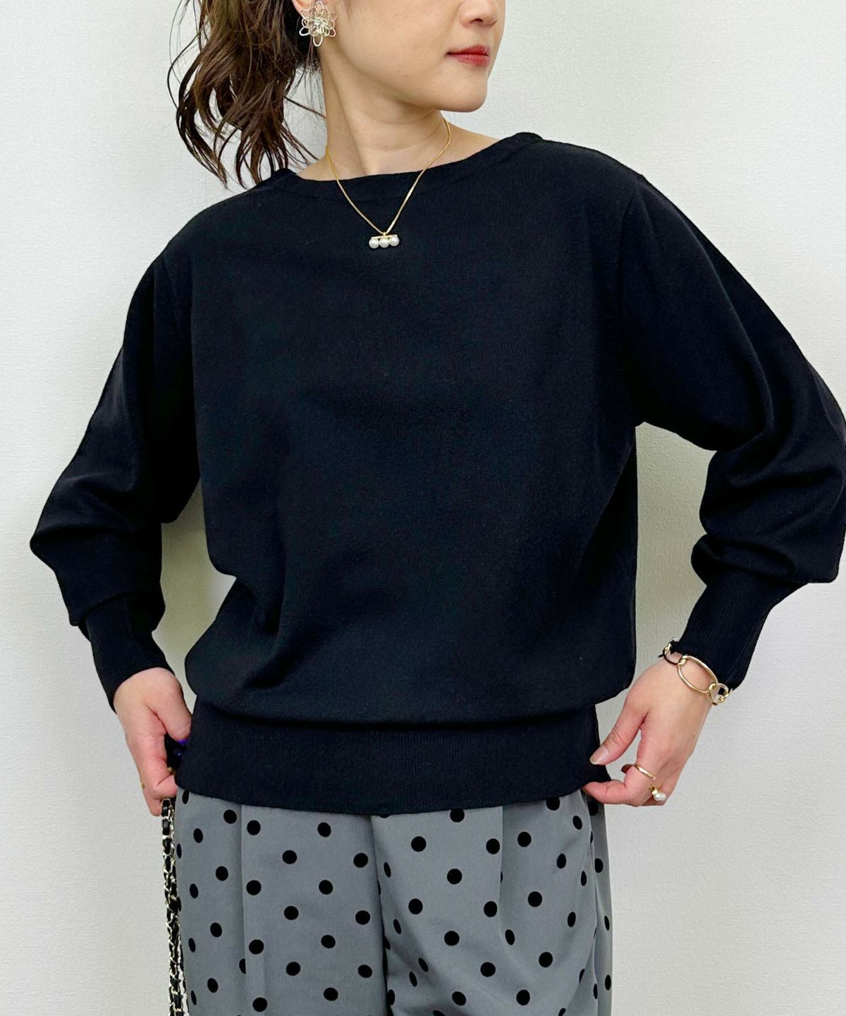 model：H164　着用サイズ：M　ブラック