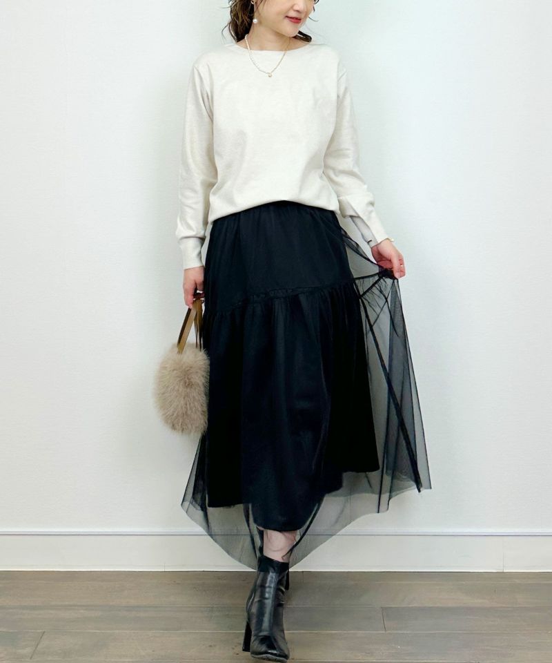 model：H164　着用サイズ：M　アイボリー