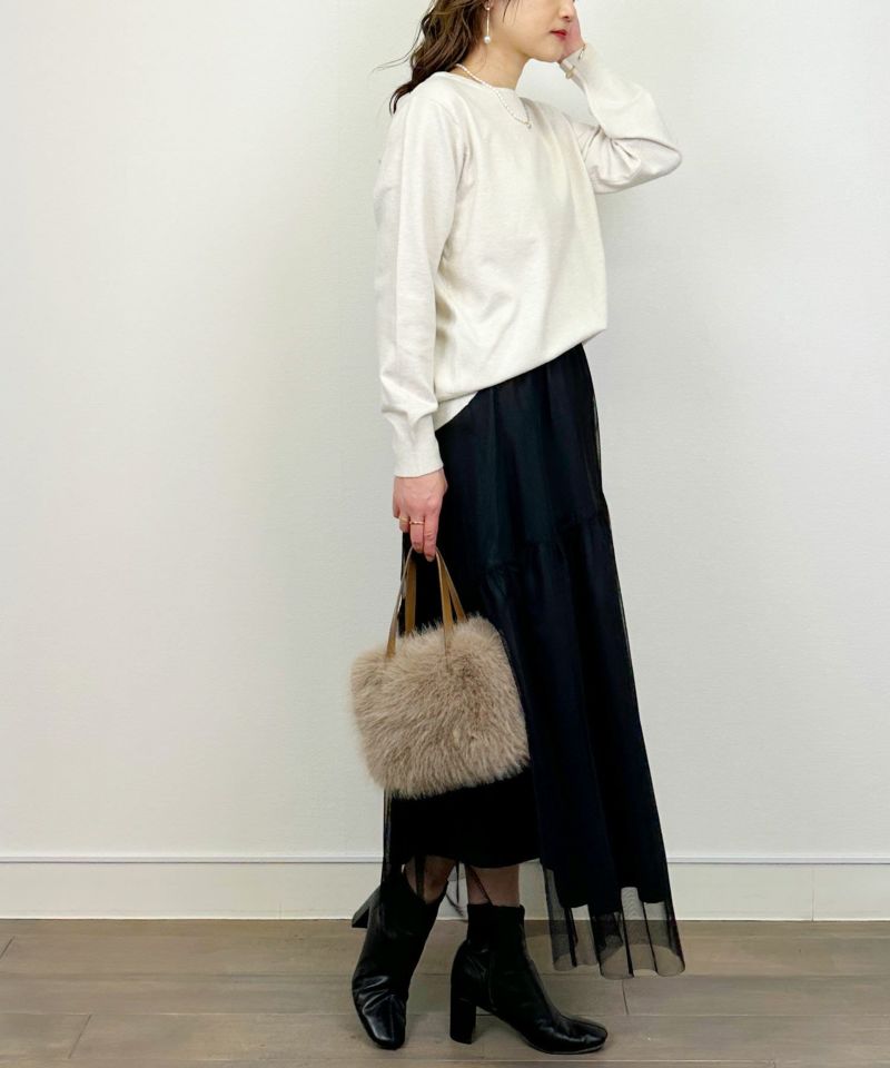 model：H164　着用サイズ：M　アイボリー