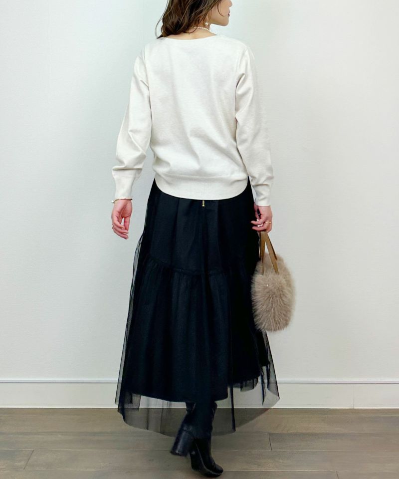 model：H164　着用サイズ：M　アイボリー