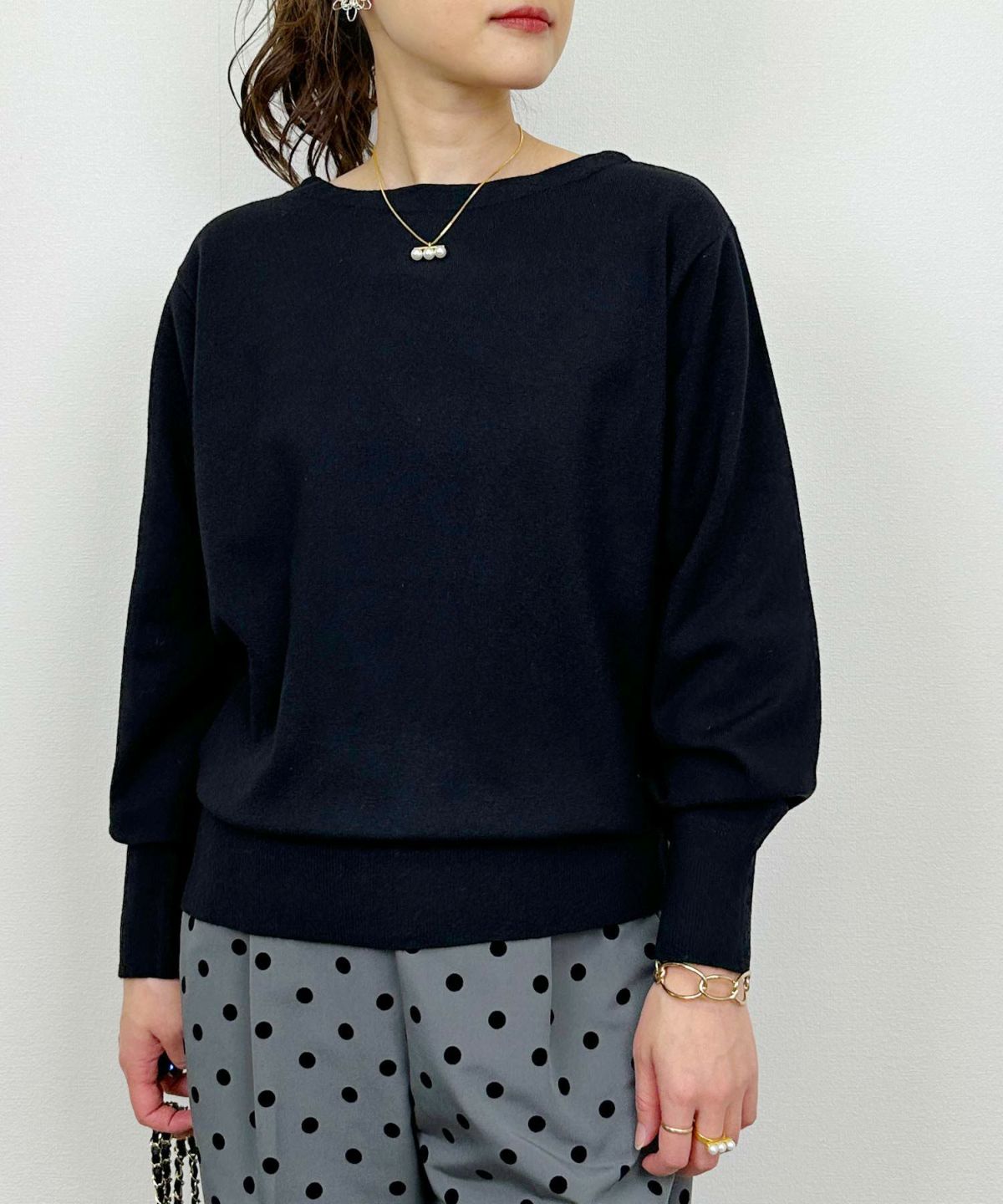 model：H164　着用サイズ：M　ブラック