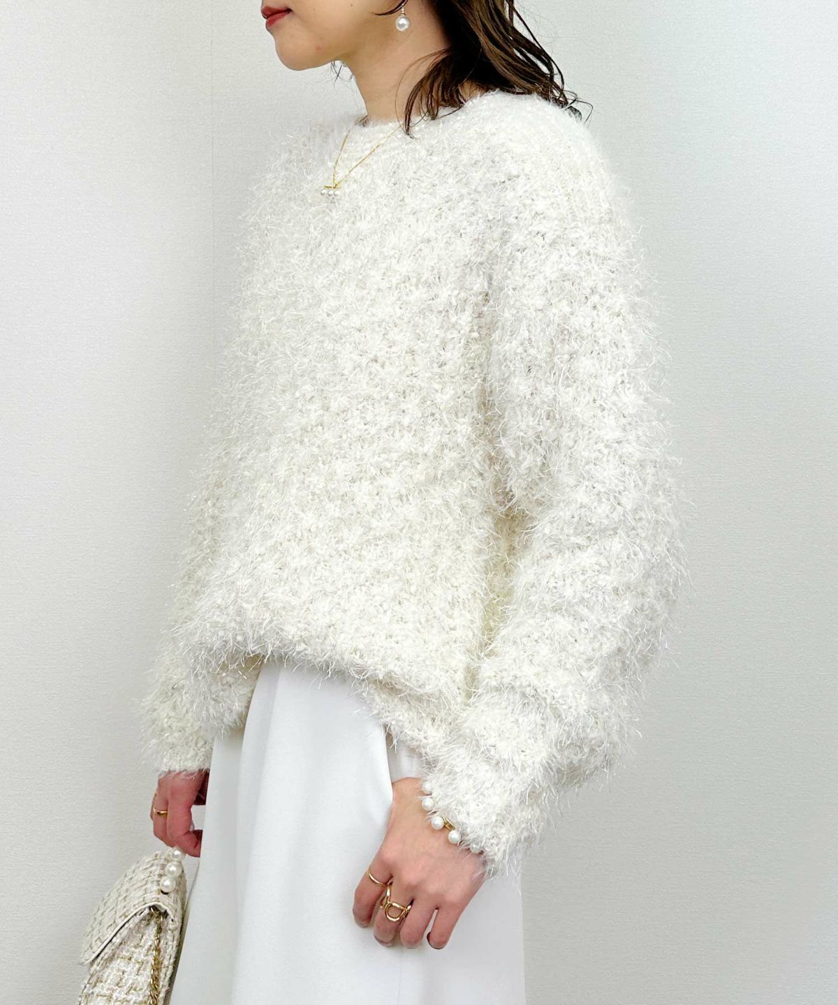 model：H164　着用サイズ：M　アイボリー