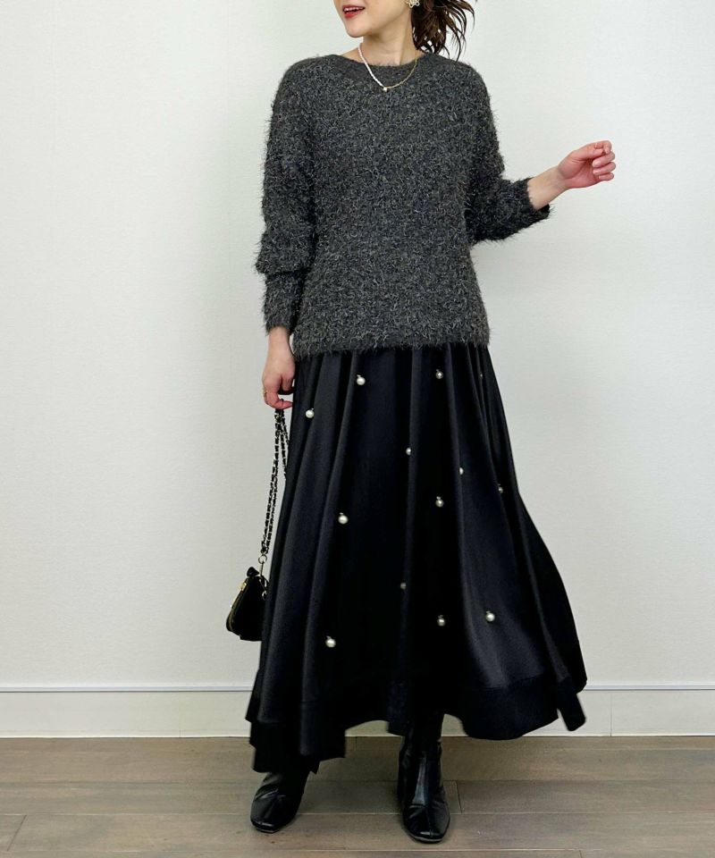 model：H164　着用サイズ：M　チャコールグレー