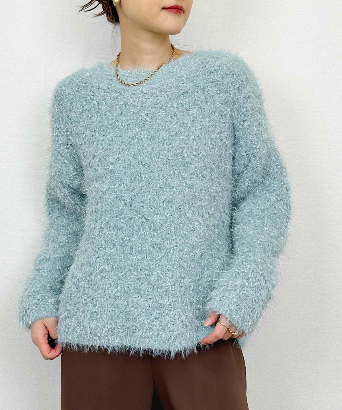 model：H164　着用サイズ：M　ブルー