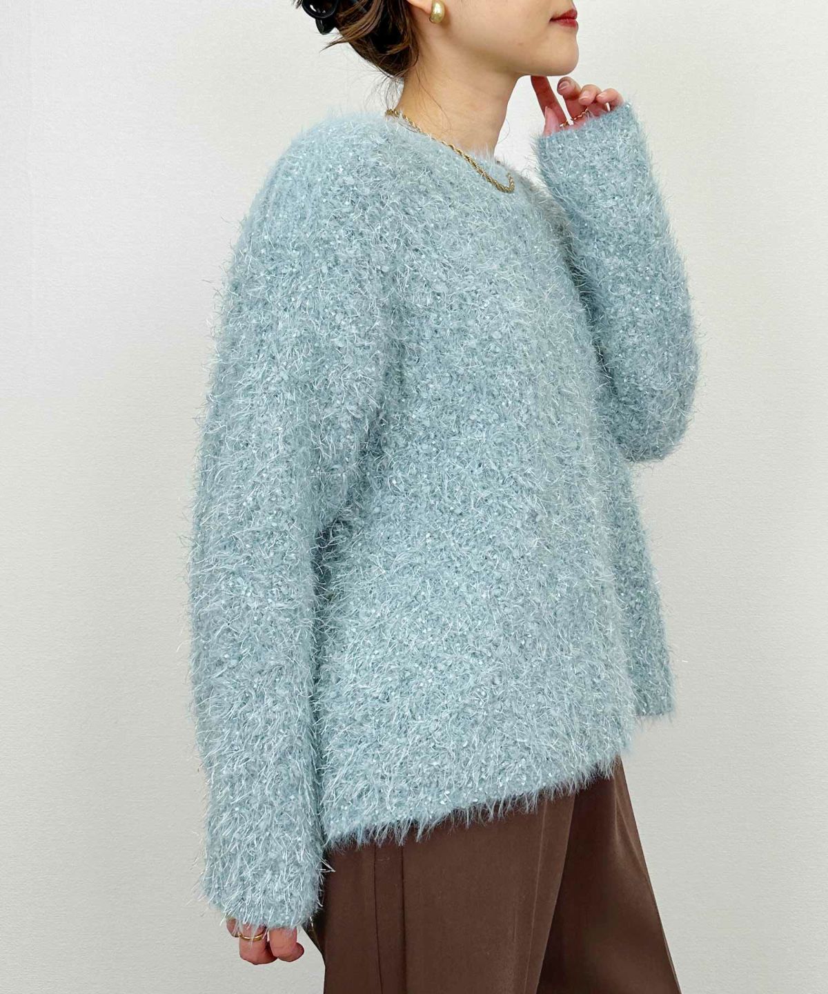 model：H164　着用サイズ：M　ブルー