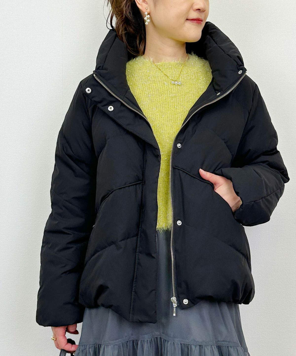 model：H164　着用サイズ：M　ブラック