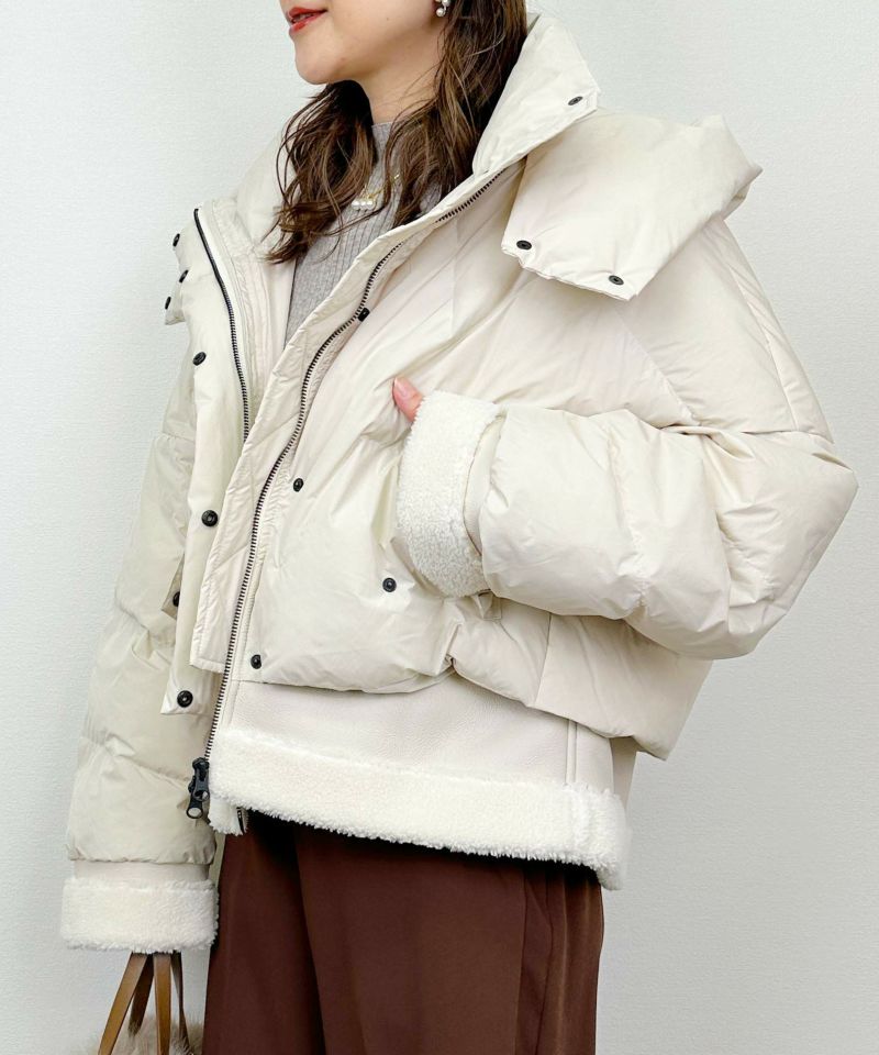 model：H164　着用サイズ：M　オフホワイト